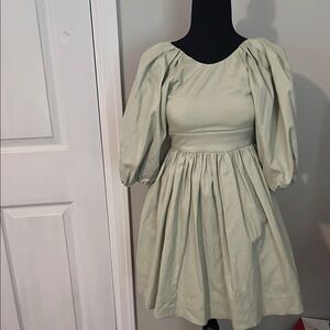 Reiss Green Smocked Ruffled Cocktail Sundress for little girls.